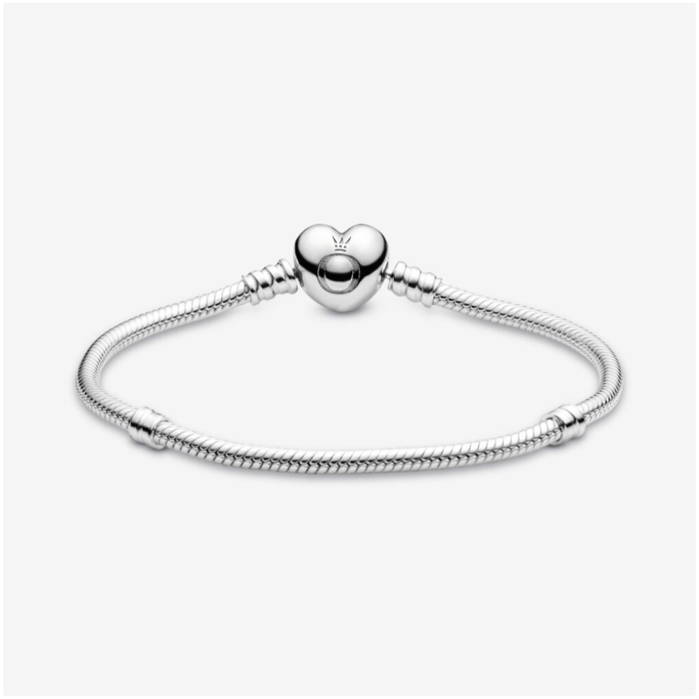 Pandora Heart Clasp Snake Chain Bracelet